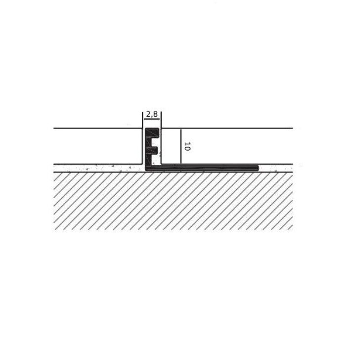 Порожек из латуни Г-образный Profilpas Cerfix Proangle ZN 10 88026 2700×10×2,8